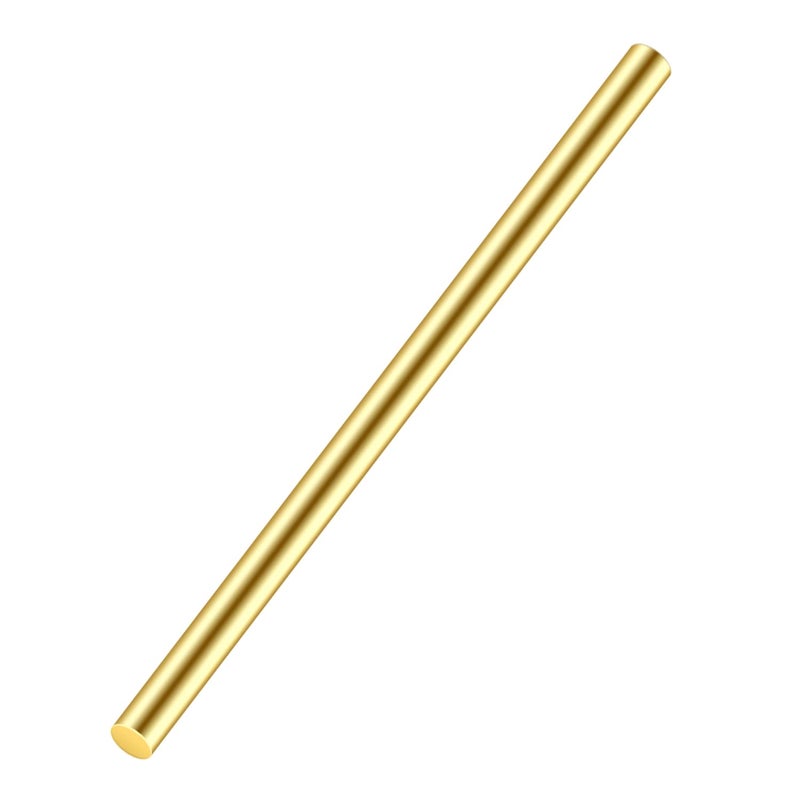 DYWISHKEY 1 Pieces 12 inches 15/32 inch/12mm Brass Rods, Brass Round Stock Lathe Bar Stock for DIY Craft Making, Handle Pin, Brass Rod 15/32 inch in Diameter, 12 inches in Length - Image 1